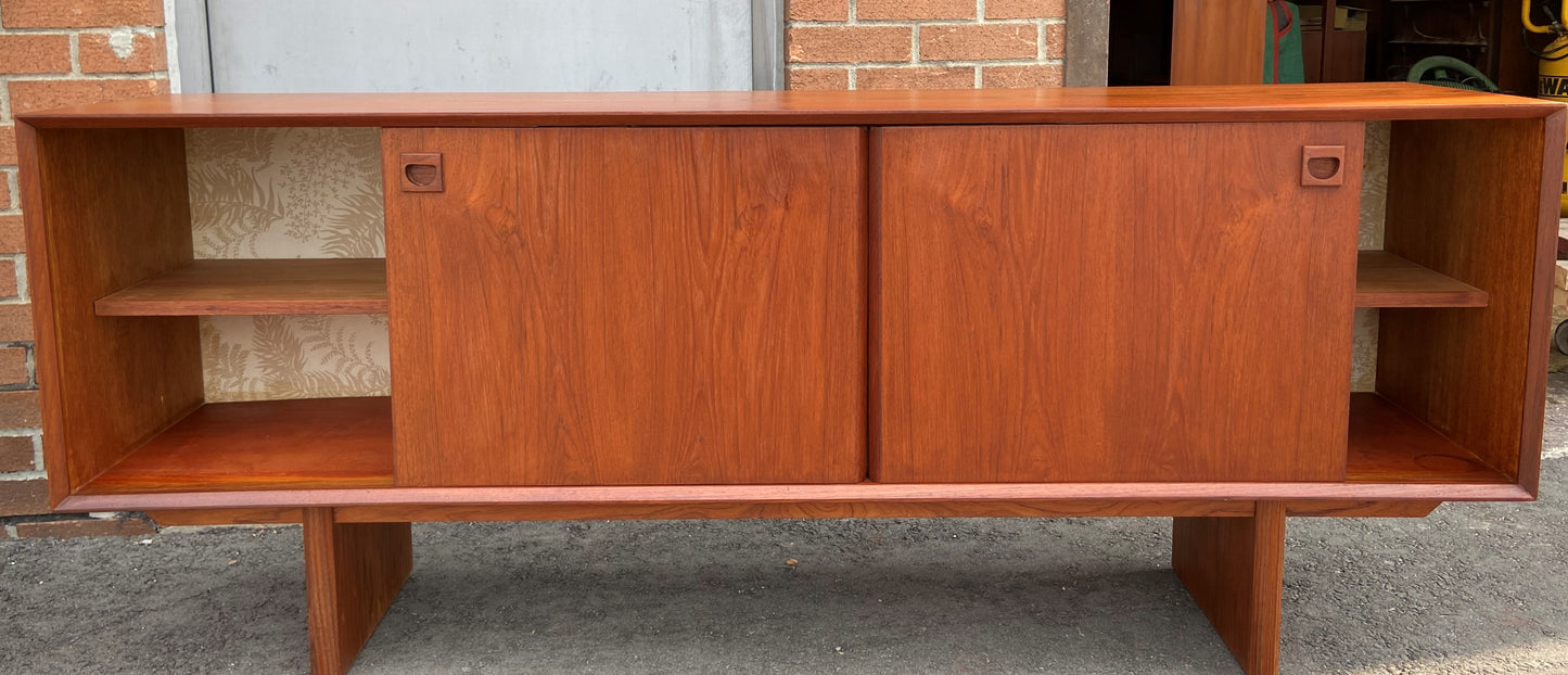 REFINISHED Mid Century Modern Teak Sideboard Credenza 6ft narrow, perfect