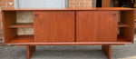 REFINISHED Mid Century Modern Teak Sideboard Credenza 6ft narrow, perfect 3