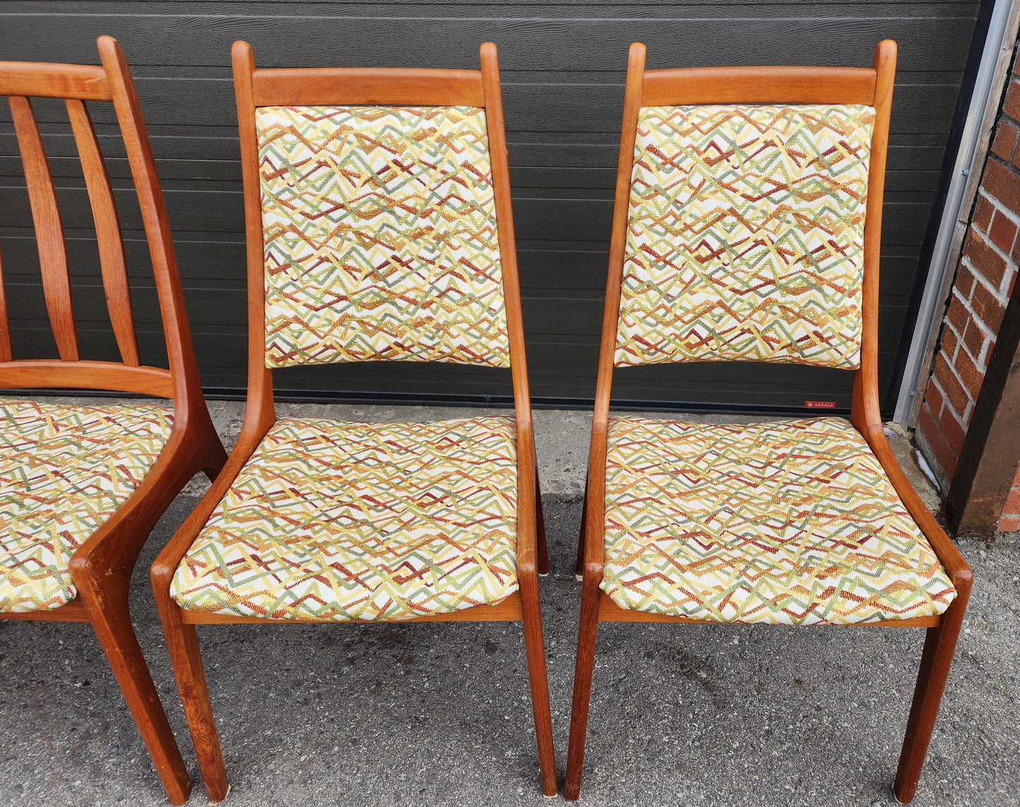 6 Mid Century Modern Teak Dining Chairs Nordic