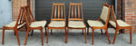 6 Mid Century Modern Teak Dining Chairs Nordic 1