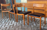4 RESTORED Danish Mid Century Modern Teak Chairs, Moller style 1