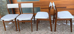 4 RESTORED REUPHOLSTERED in Knoll fabric Danish Mid Century Modern Teak Chairs 2