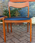 4 RESTORED Danish Mid Century Modern Teak Chairs, Moller style 4