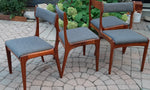 4 MCM Teak Chairs REFINISHED REUPHOLSTERED 5