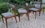 4 MCM Teak Chairs REFINISHED REUPHOLSTERED 6