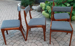 4 MCM Teak Chairs REFINISHED REUPHOLSTERED 8