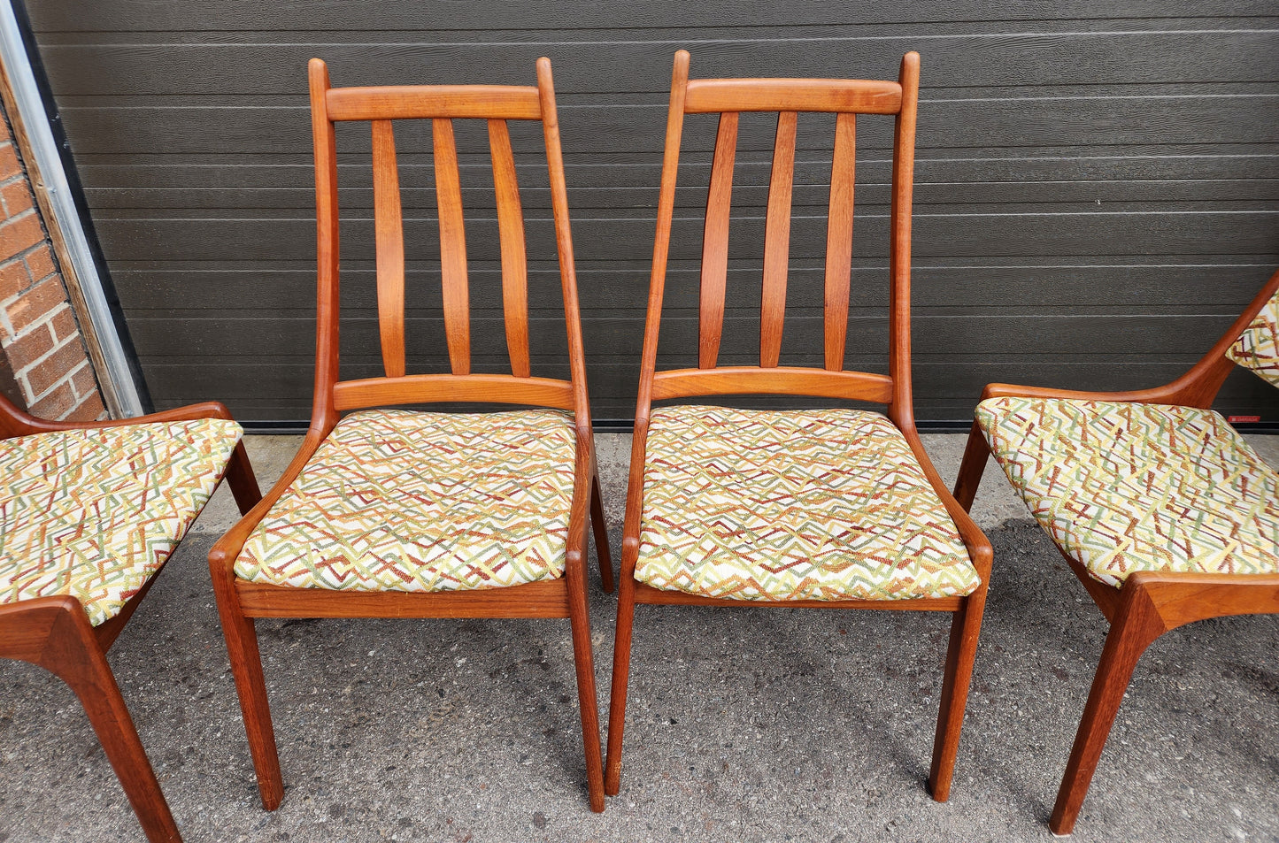 6 Mid Century Modern Teak Dining Chairs Nordic