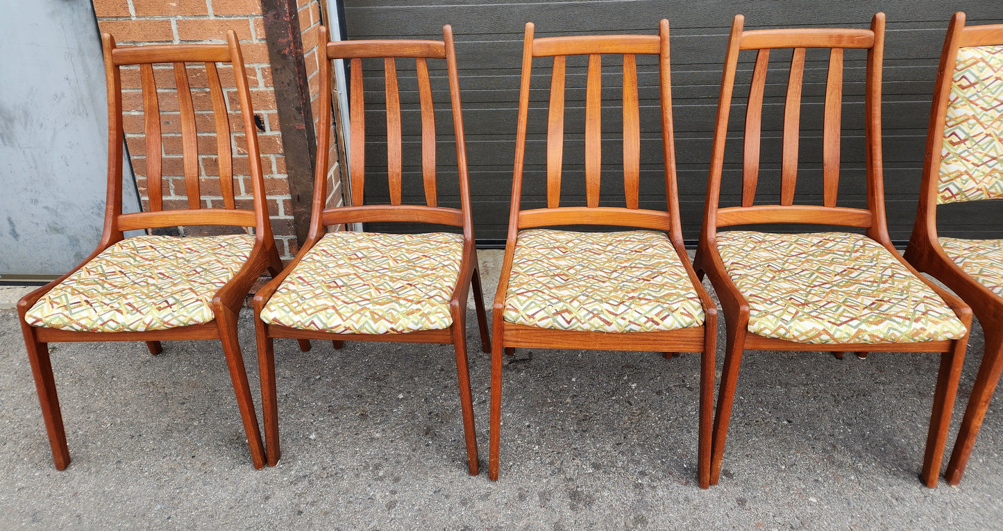 6 Mid Century Modern Teak Dining Chairs Nordic