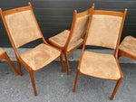 6 RESTORED Mid Century Modern Teak Chairs High Back 9