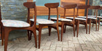 6 RESTORED Mid Century Modern Teak Chairs by Huber, PERFECT 4