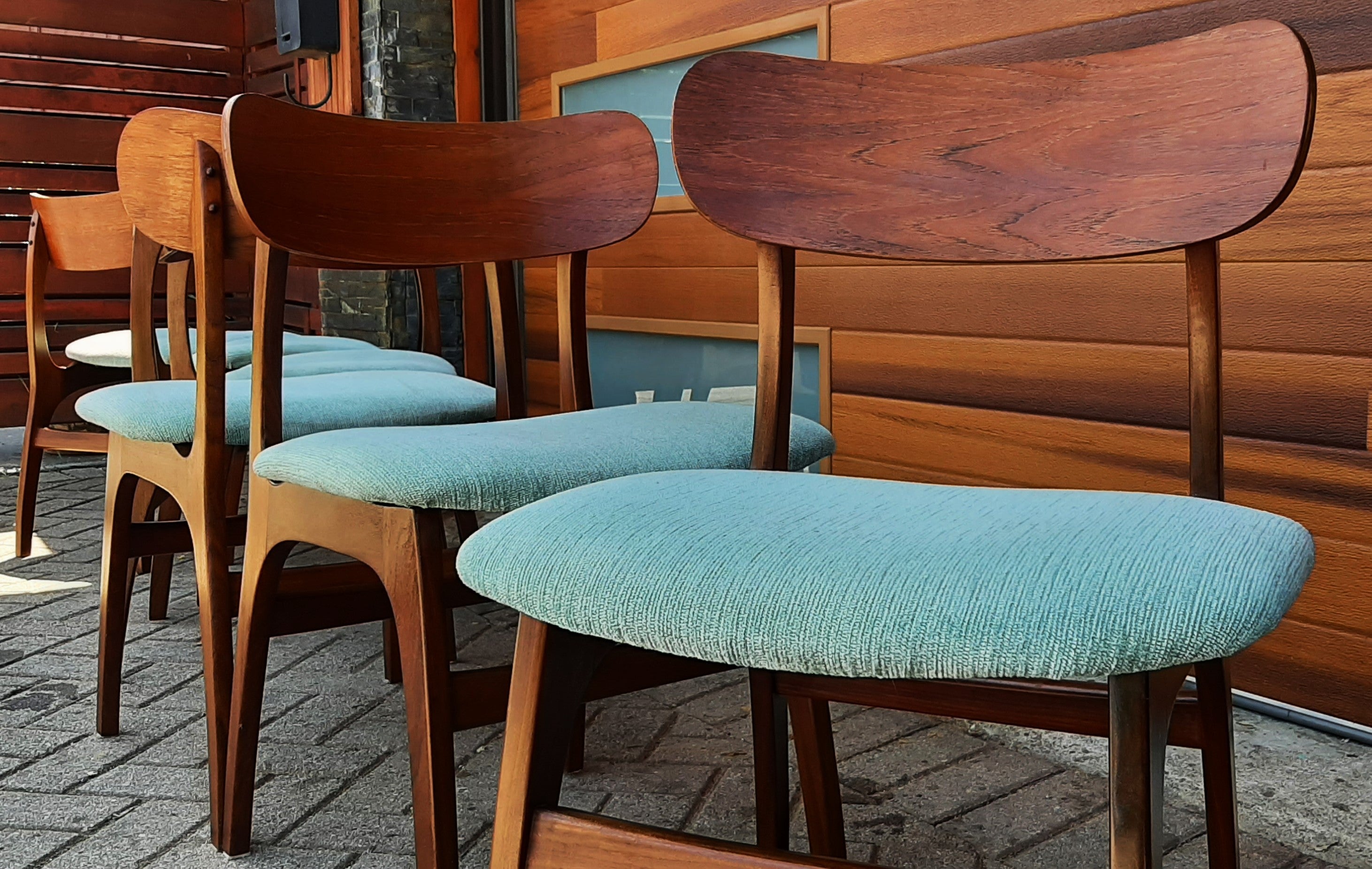 Mid century teak chairs sale