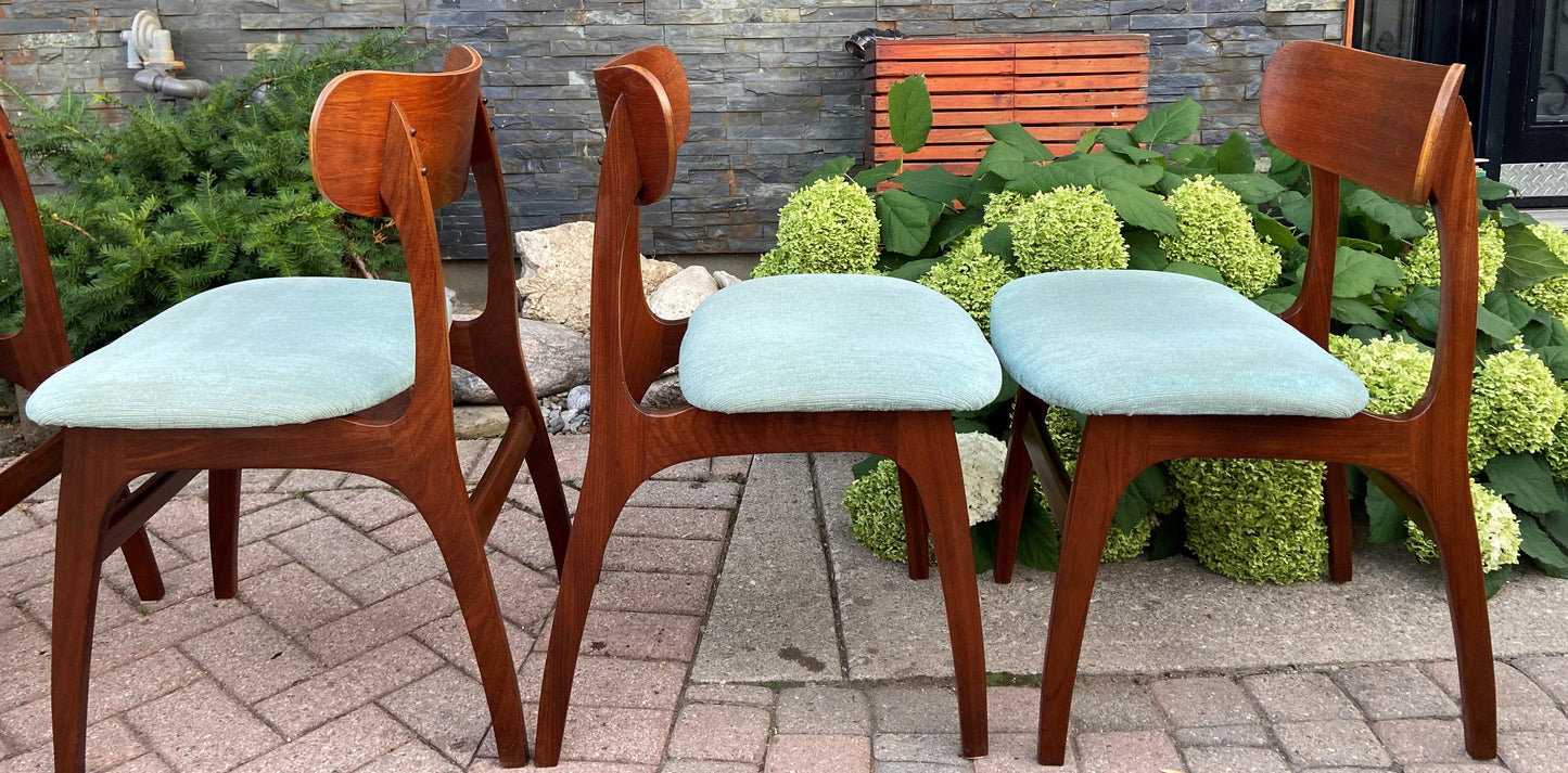 6 REFINISHED Mid Century Modern Teak Chairs by Punch Design