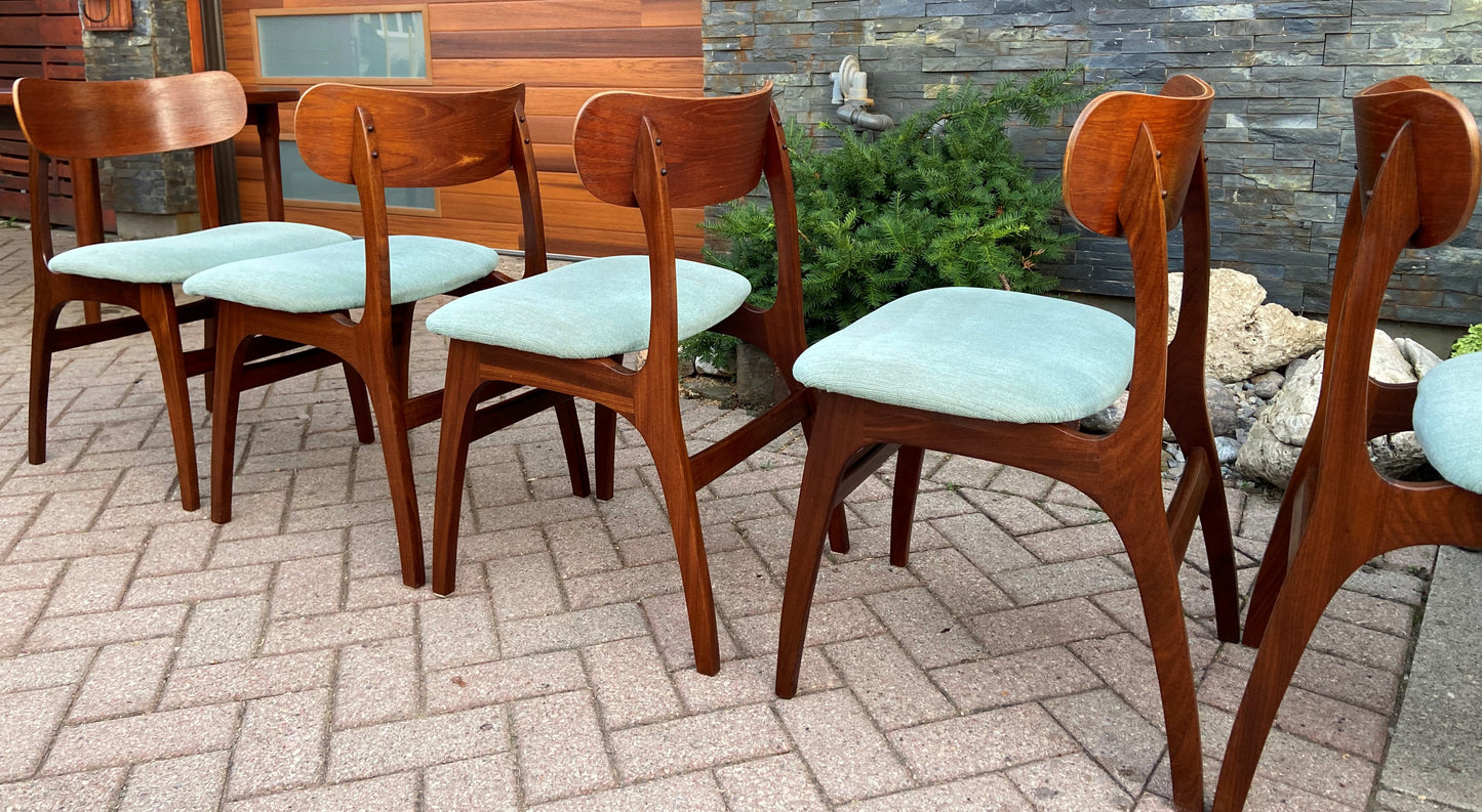 6 REFINISHED Mid Century Modern Teak Chairs by Punch Design