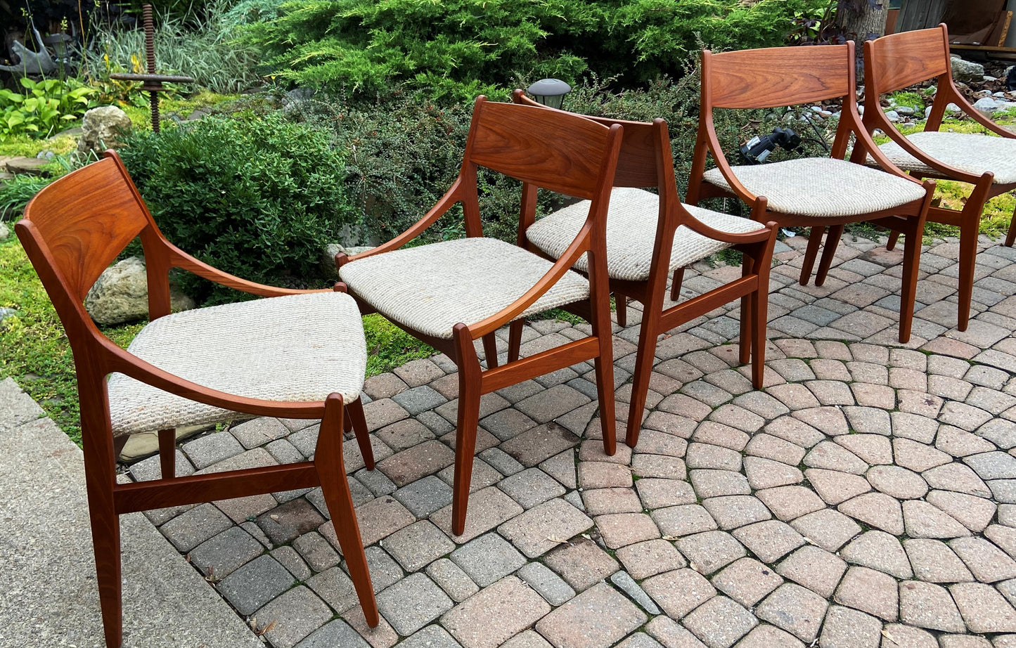 6 RESTORED Danish MCM Teak Chairs by Vestervig Eriksen for Brdr Tromborg’s Møbelfabrik