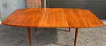 RESTORED Mid Century Modern Teak Table Boat Shape w 1 Leaf 60