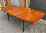 RESTORED Mid Century Modern Teak Table Boat Shape w 1 Leaf 60