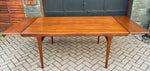 Sold***REFINISHED Danish MCM Teak Draw Leaf Table by Ib Kofod-Larsen for Faarup, 6 ft- 98
