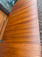 REFINISHED Danish Mid Century Modern Teak Table Oval w 2 Leaves 59