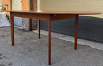 REFINISHED Mid Century Modern Teak Table Oval w One Leaf 63.5
