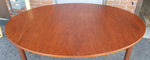 REFINISHED MCM Teak Table Oval w 1 Leaf 60.5