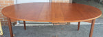 REFINISHED MCM Teak Table Oval w 1 Leaf 60.5