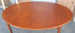 REFINISHED MCM Teak Table Oval w 1 Leaf 60.5