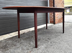 REFINISHED Mid Century Modern Teak Table Oval w Butterfly Leaf 62