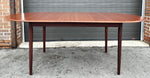 REFINISHED Mid Century Modern Teak Table Oval w Butterfly Leaf 62