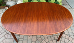 REFINISHED Danish Mid Century Modern Teak Table Oval w 2 Leaves 59