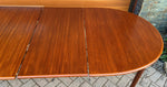 REFINISHED Danish Mid Century Modern Teak Table Oval w 2 Leaves 59