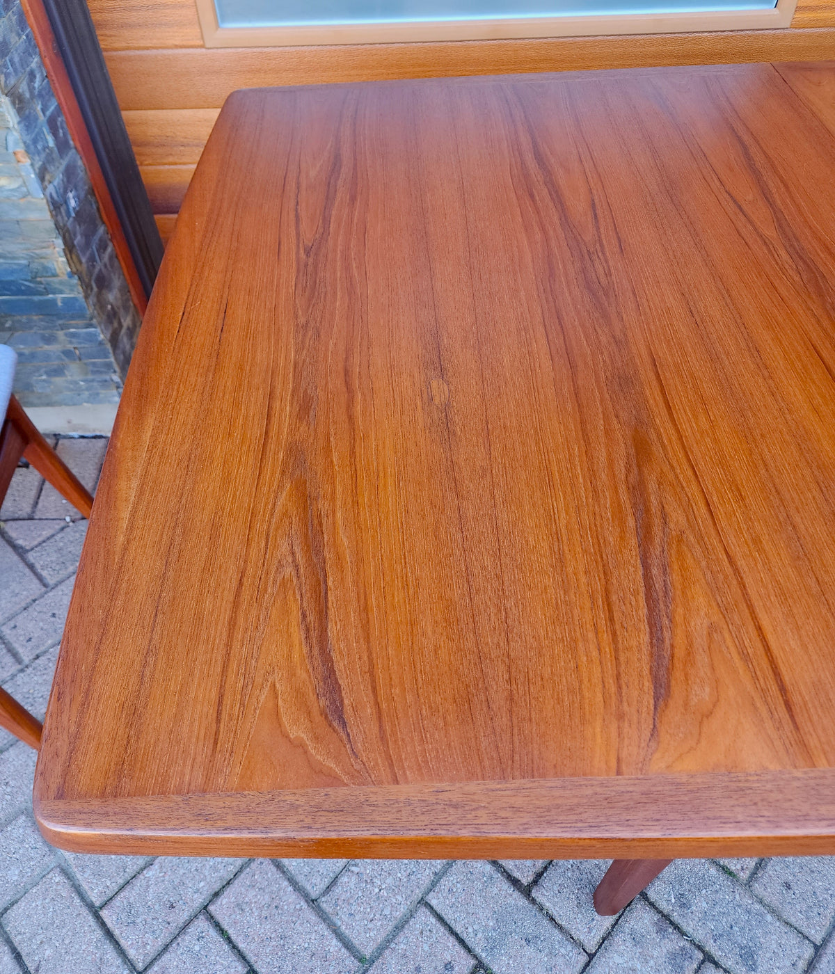 REFINISHED Mid Century Modern Teak Table Rectangular w 1 Leaf 66