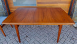 REFINISHED Mid Century Modern Teak Table Rectangular w 1 Leaf 66