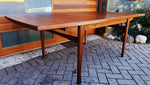REFINISHED Mid Century Modern Teak Table Rectangular w 1 Leaf 66