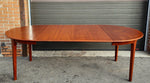 REFINISHED Mid Century Modern Teak Dining Table Round w 2 Leaves 49