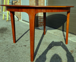 REFINISHED Mid Century Modern Teak Dining Table Round w 2 Leaves 49