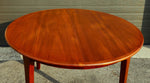 REFINISHED Mid Century Modern Teak Dining Table Round w 2 Leaves 49