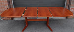 REFINISHED MCM Teak Dining Table w 2 Leaves Selfstoring, 63