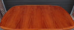 REFINISHED MCM Teak Dining Table w 2 Leaves Selfstoring, 63