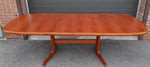REFINISHED MCM Teak Dining Table w 2 Leaves Selfstoring, 63