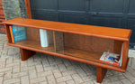 REFINISHED Danish MCM Teak Display TV Console Bench 73.5