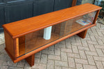 REFINISHED Danish MCM Teak Display TV Console Bench 73.5