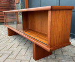 REFINISHED Danish MCM Teak Display TV Console Bench 73.5