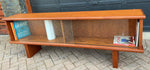 REFINISHED Danish MCM Teak Display TV Console Bench 73.5