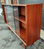 REFINISHED Mid Century Modern Teak Display Bookcase 48