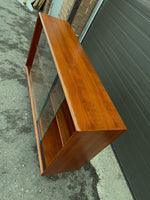 REFINISHED Mid Century Modern Teak Display Bookcase 48
