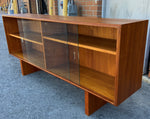 REFINISHED Mid Century Modern Teak Bookcase Display Console 5 ft 2