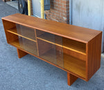 REFINISHED Mid Century Modern Teak Bookcase Display Console 5 ft 4