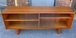 REFINISHED Mid Century Modern Teak Bookcase Display Console 5 ft 5