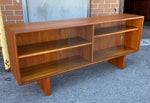 REFINISHED Mid Century Modern Teak Bookcase Display Console 5 ft 6