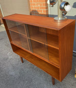 REFINISHED Mid Century Modern Teak Bookcase Display 48